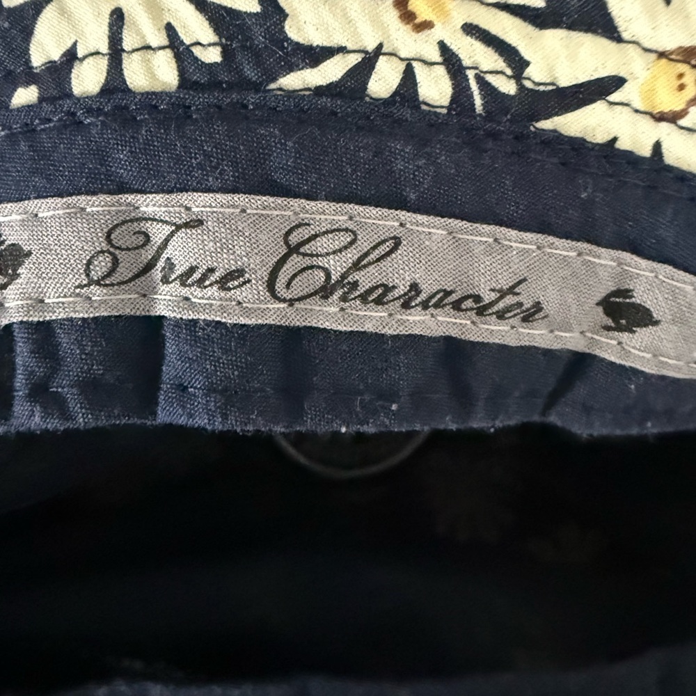 Peter Grimm Daisy Floral Bucket Hat‎ Navy Yellow Cotton Cottagecore Sun Hat - Picture 4 of 7